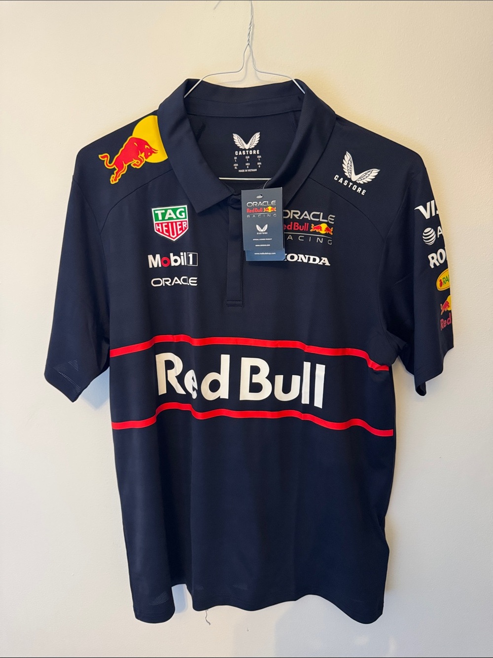 Red Bull Racing Men's Navy Polo